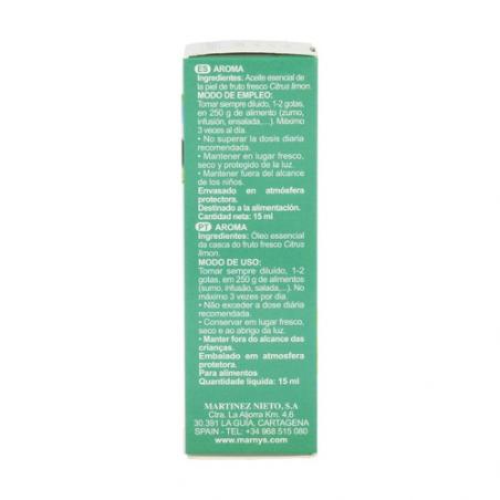 ACEITE ESENCIAL DE LIMÓN (15 ML). MARNYS ACEITE ESENCIAL DE LIMÓN (15 ML). MARNYS