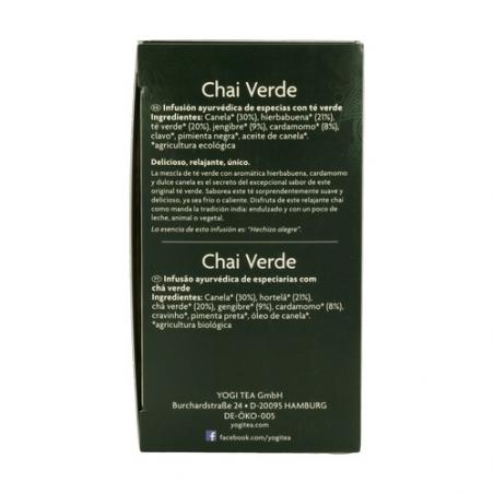 YOGI TEA CHAI VERDE 17 BOLSITAS YOGI TEA CHAI VERDE 17 BOLSITAS