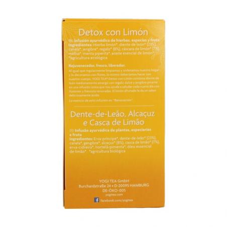 YOGI TEA DETOX CON LIMÓN 17 BOLSITAS YOGI TEA DETOX CON LIMÓN 17 BOLSITAS