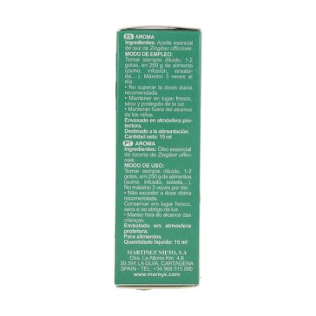 ACEITE ESENCIAL JENGIBRE 15 ML. MARNYS ACEITE ESENCIAL JENGIBRE 15 ML. MARNYS
