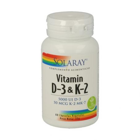 D3 K2 60 CÁPSULAS. SOLARAY D3 K2 60 CÁPSULAS. SOLARAY