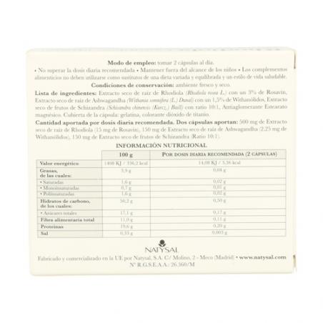 CALMOGENE RHODIOLA 60 CÁPSULAS NATYSAL CALMOGENE RHODIOLA 60 CÁPSULAS NATYSAL