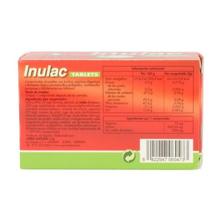 INULAC TABLETS (30 COMPRIMIDOS) SORIA NATURAL INULAC TABLETS (30 COMPRIMIDOS) SORIA NATURAL