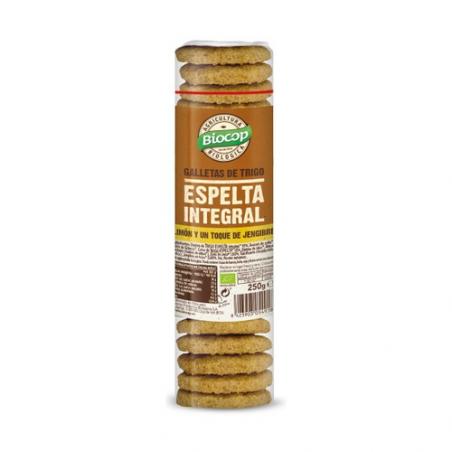 GALLETA ESPELTA INT. JENGIBRE LIMON 250 GR. BIOCOP GALLETA ESPELTA INT. JENGIBRE LIMON 250 GR. BIOCOP