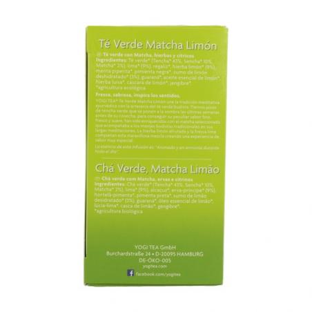 YOGI TEA MATCHA LIMÓN 17 BOLSITAS YOGI TEA MATCHA LIMÓN 17 BOLSITAS