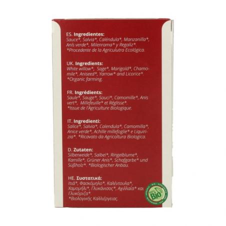 TISANA BIO MUJER MENSTRUACIÓN 20 FILTROS. ARTEMIS TISANA BIO MUJER MENSTRUACIÓN 20 FILTROS. ARTEMIS