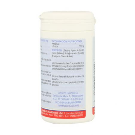 L-TYROSINE (TIROSINA) 500 MG. 60CAP. LAMBERTS L-TYROSINE (TIROSINA) 500 MG. 60CAP. LAMBERTS