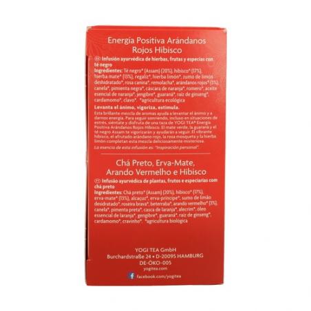 YOGI TEA ENERGIA POSITIVA 17 BOLSITAS YOGI TEA ENERGIA POSITIVA 17 BOLSITAS