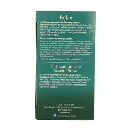 YOGI TEA RELAX ECO 17 BOLSITAS YOGI TEA RELAX ECO 17 BOLSITAS