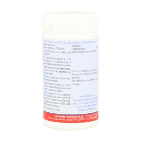ÁCIDO ALFA LIPOICO 300MG 90 CAP. LAMBERTS ÁCIDO ALFA LIPOICO 300MG 90 CAP. LAMBERTS