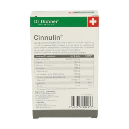 CANELA CON CINNULIN (40 Cápsulas). DR DUNNER CANELA CON CINNULIN (40 Cápsulas). DR DUNNER