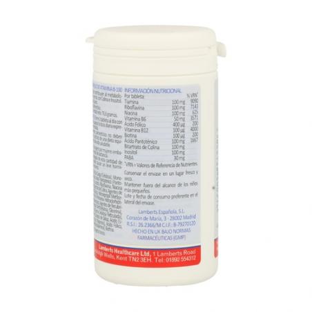 COMPLEJO VITAMINA B100 (60 TABS). LAMBERTS COMPLEJO VITAMINA B100 (60 TABS). LAMBERTS