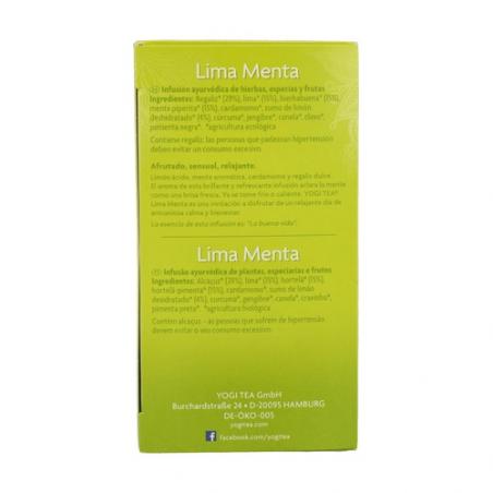YOGI TEA MENTA Y LIMA 17 BOLSITAS YOGI TEA MENTA Y LIMA 17 BOLSITAS