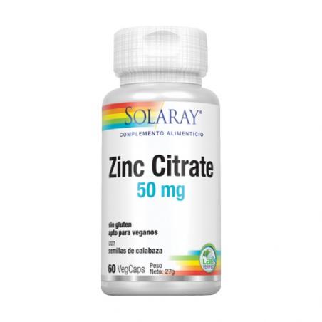ZINC 50MG 60 CÁSPSULAS. SOLARAY ZINC 50MG 60 CÁSPSULAS. SOLARAY