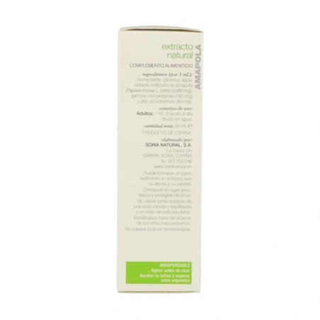 EXTRACTO DE AMAPOLA 50 ml. SORIA NATURAL EXTRACTO DE AMAPOLA 50 ml. SORIA NATURAL