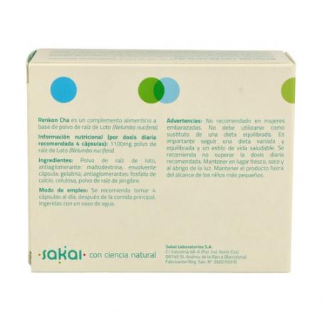 RENKON CHA RAIZ DE LOTO 60 CAPSULAS. SAKAI RENKON CHA RAIZ DE LOTO 60 CAPSULAS. SAKAI