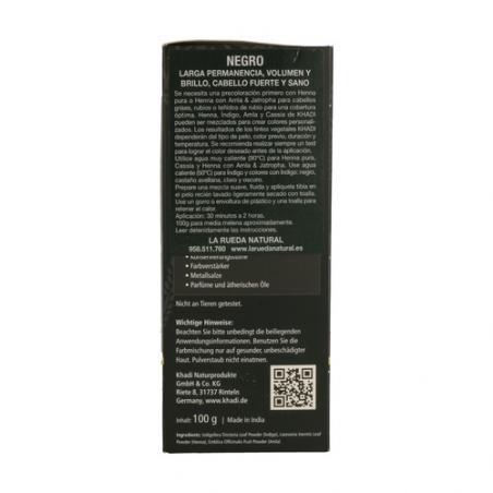HENNA COLOR NEGRO 100 GR. KHADI HENNA COLOR NEGRO 100 GR. KHADI