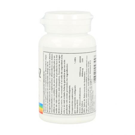 VIT.B12 + ÁCIDO FÓLICO 1000. 90 COMP. SOLARAY VIT.B12 + ÁCIDO FÓLICO 1000. 90 COMP. SOLARAY