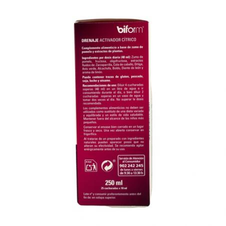 DRENAJE ACTIVADOR CITRICO 250 ml. BIFORM DRENAJE ACTIVADOR CITRICO 250 ml. BIFORM
