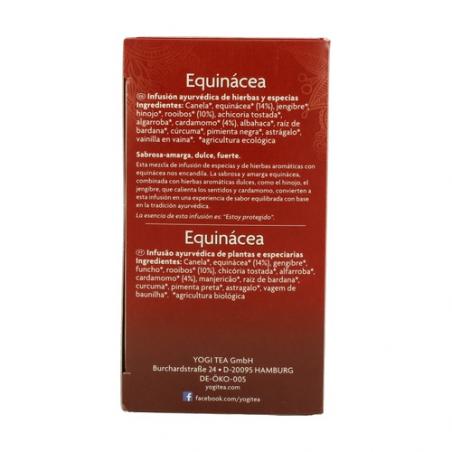 YOGI TEA INFUSIÓN EQUINÁCEA 17 BOLSITAS YOGI TEA INFUSIÓN EQUINÁCEA 17 BOLSITAS