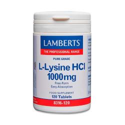 L-LYSINE LISINA 1000 MG 120 TB. LAMBERTS