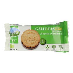 GALLETAS CHOCOLATE Y AVELLANAS 60 GR BELSI