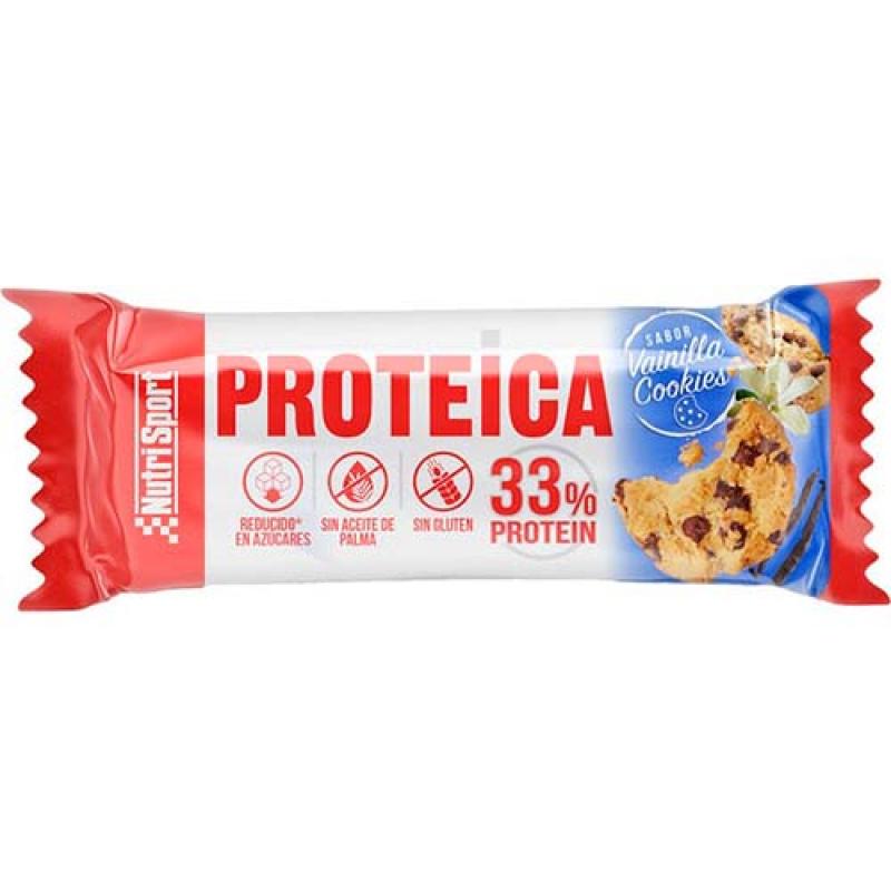 Barrita proteica vainilla cookies Nutrisport